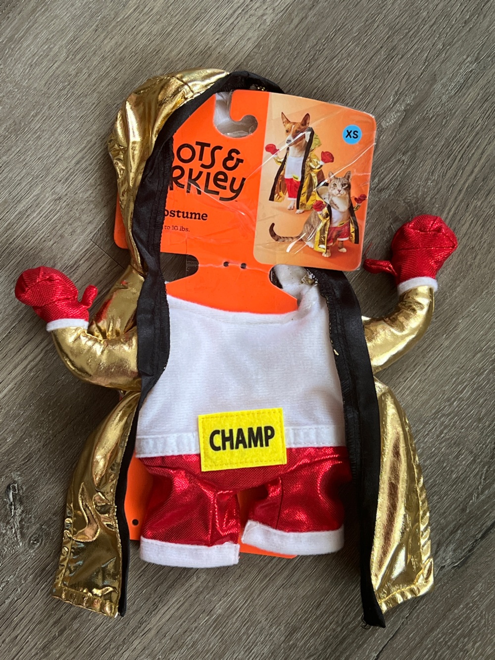 NEW Boots & Barkley Boxing Champ Pet Cat Dog Halloween Costume Fits up to 10lbs